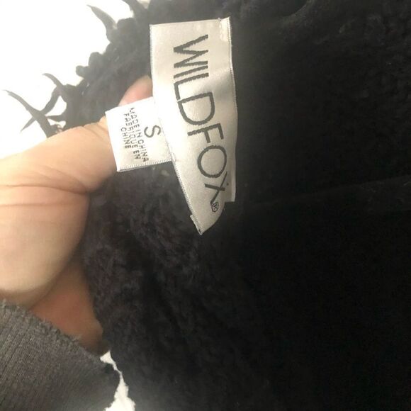 Wildfox Deep-V Reversible Palmetto Sweater Black - Picture 5 of 8